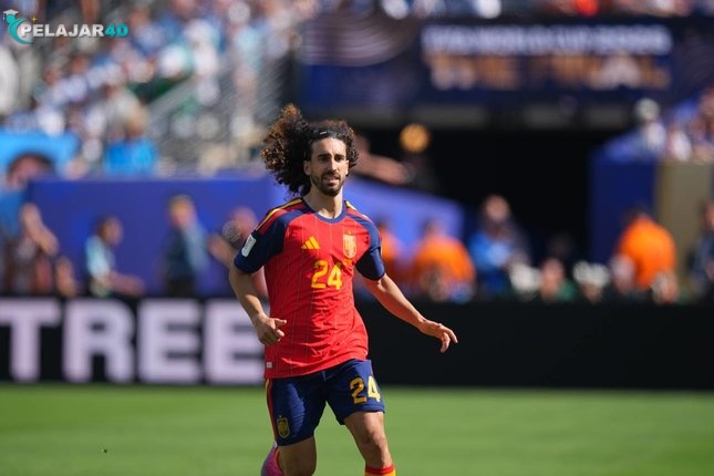 Pemain Spanyol, Marc Cucurella dalam pertandingan final Piala Dunia 2026 melawan Argentina, Senin (20/7/2026) dini hari WIB.