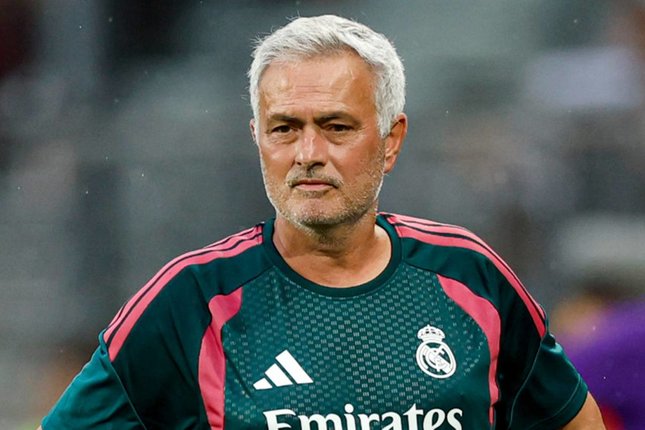 Pelatih Real Madrid Jose Mourinho.