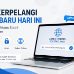 pengguna mengakses website melalui laptop dengan koneksi stabil