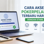 ilustrasi akses platform digital dengan jaringan aman
