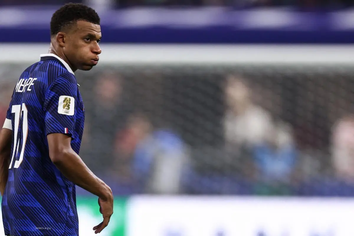 Kylian Mbappe bereaksi usai pertandingan Prancis melawan Spanyol di semifinal Piala Dunia 2026
