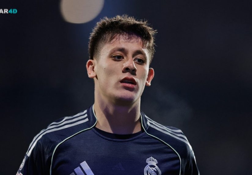 Aksi Arda Guler dalam laga Copa del Rey antara Talavera vs Real Madrid, Kamis 18/12/2025.