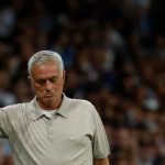 Selebrasi Jose Mourinho ketika Real Madrid mencetak gol ke gawang Espanyol pada pekan ke-2 La Liga 2026/2027.