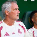 Pelatih Real Madrid Jose Mourinho bereaksi sebelum laga persahabatan antara Ferencvaros vs Real Madrid di Groupama Arena, Budapest, Hungaria, Sabtu, 8 Agustus 2026.